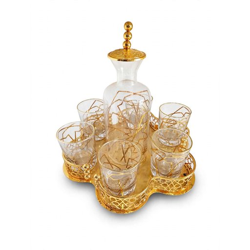سيت مقدمة وقارورة و كلاصات Serving tray set