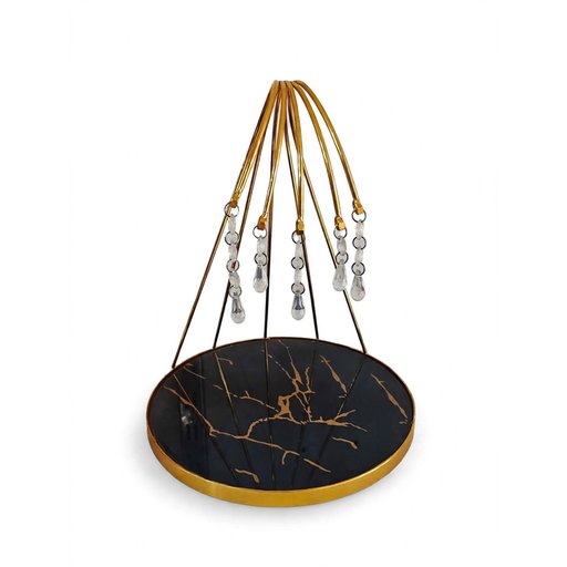 مقدمة زجاج لون اسود ذهبي Black glass front