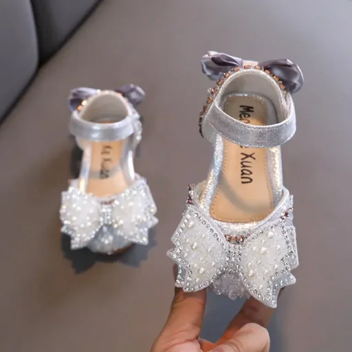 حذاء بناتي فيونكة بثلاث الوان Shoes Girls Bow Three Colors