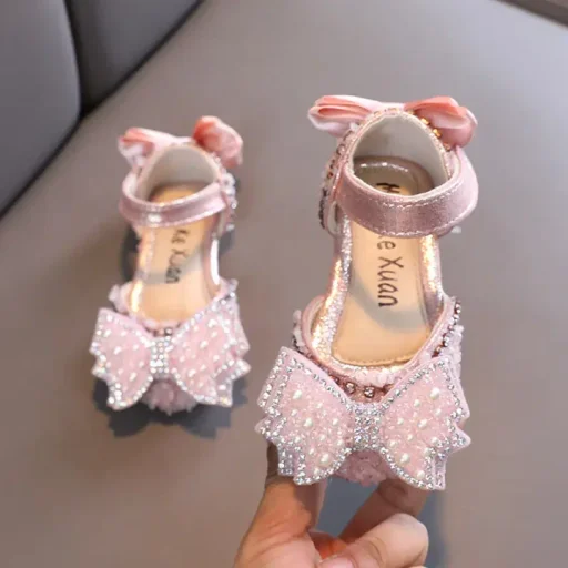 حذاء بناتي فيونكة بثلاث الوان Shoes Girls Bow Three Colors