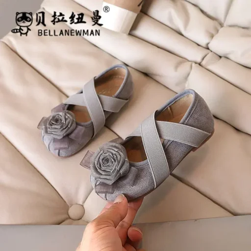 حذاء بناتي وردة بثلاث الوان Shoes Girls Rose Three Colors