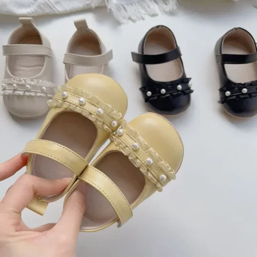 حذاء بناتي خرز بثلاث الوان Shoes Girls Three Colors