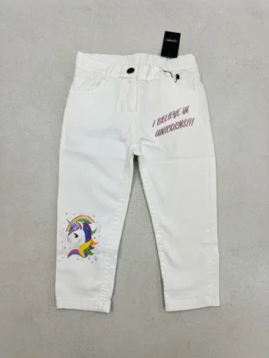بنطلون ابيض  وحيد القرن Pants White