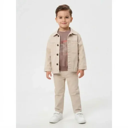 طقم ولادي كوالتي عالي بيجي Set Boys High Quality Beige
