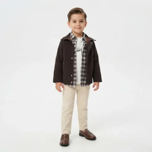 طقم ولادي كوالتي عالي جوزي Set Boys High Quality Brown