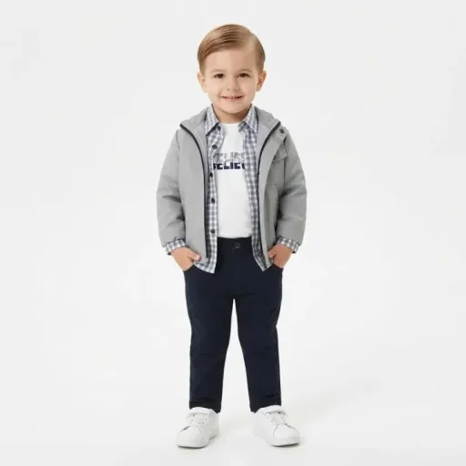 طقم ولادي كوالتي عالي رصاصي Set Boys High Quality Grey