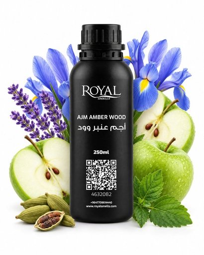 زيت ديفيوزر رويال سميلز AJM Amber Wood 250 مل Royal Smells AJM Amber Wood Diffuser Oil 250 ml