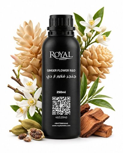 زيت ديفيوزر رويال سميلز Ginger Flower R&D 250 مل Royal Smells Ginger Flower R&D Diffuser Oil 250 ml