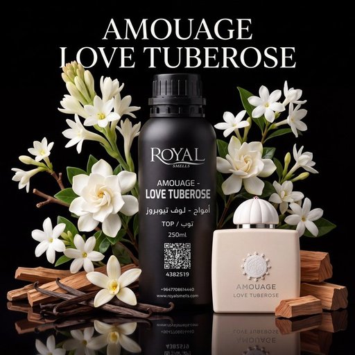زيت عطري رويال سميلز أمواج - لوف تيوبروز TOP 250 مل Royal Smells AMOUAGE - LOVE TUBEROSE Fragrance Oil TOP 250 ml