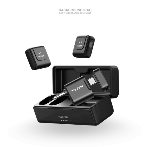 Telesin 2in1 Wireless Lavalier Microphone with Charging Case Telesin 2in1 Wireless Lavalier Microphone with Charging Case