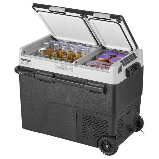 ثلاجة VEVOR المحمولة المخصصة للسيارات والرحلات بمواصفات تقنية متطورة وخيارات سعة متنوعة VEVOR portable car refrigerator