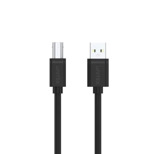 يونيتيك Y-C430GBK كابل طابعة يو إس بي 2.0 إيه إلى بي - 1 متر أسود UNITEK Y-C430GBK USB 2.0 A-to-B Printer Cable - 1m Black