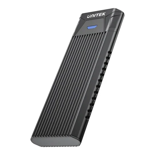 يونيتيك SolidForce S1203ABK حاوية M.2 NVMe SSD يو إس بي-سي 10 جيجابت في الثانية بدون أدوات - أسود UNITEK SolidForce S1203ABK USB-C 10Gbps Tool-Free M.2 NVMe SSD Enclosure - Black