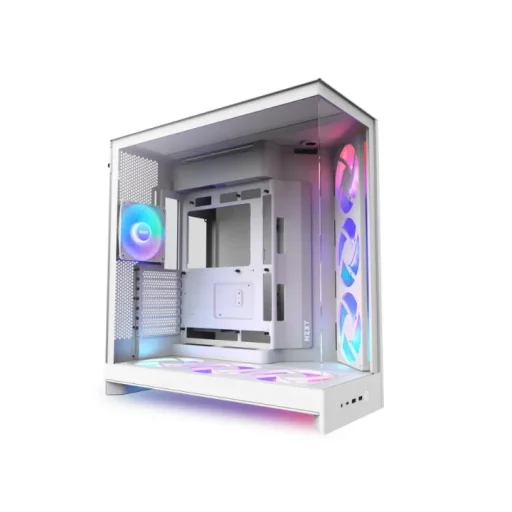 NZXT H9 FLOW RGB+ DUAL-CHAMBER MID TOWER Airflow With CONTROL HUB White CASE NZXT H9 FLOW RGB+ DUAL-CHAMBER MID TOWER Airflow With CONTROL HUB White CASE