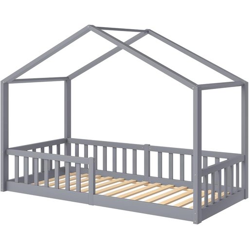 سرير الأطفال الخشبي على شكل منزل wooden house-style children's floor bed frame
