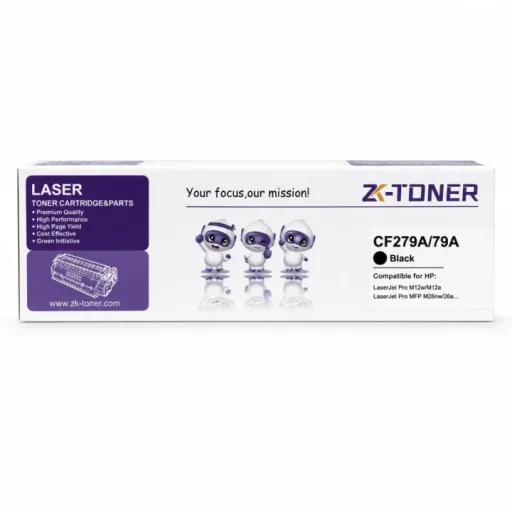 ZK-TONER CF279A / 79A Commercial Compatible Black Toner Cartridge – Replacement Toner for HP LaserJet Pro M12a, M12w, MFP M26a & M26nw Printers ZK-TONER CF279A / 79A Commercial Compatible Black Toner Cartridge – Replacement Toner for HP LaserJet Pro M12a,