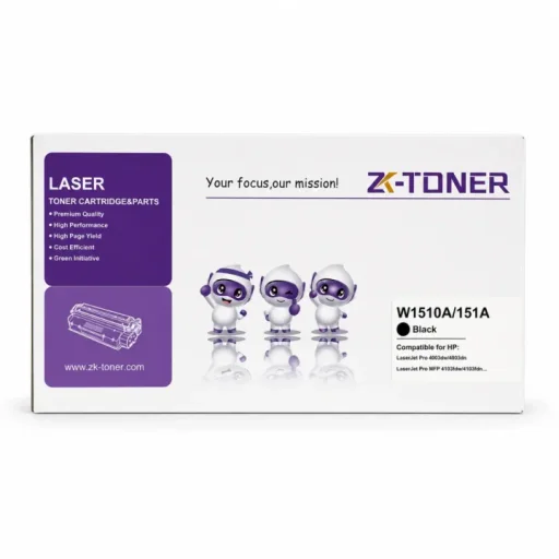 ZK-TONER W1510A / 151A Commercial Compatible Black Toner Cartridge – Replacement Toner for HP LaserJet Pro 4003dn, 4003dw, MFP 4103fdn & 4103fdw Printers ZK-TONER W1510A / 151A Commercial Compatible Black Toner Cartridge – Replacement Toner for HP LaserJe