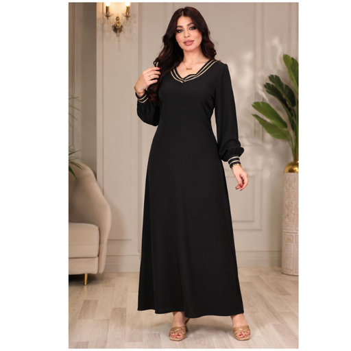 دشداشه كلاسيك سوداء Noir Queen Dress دشداشه كلاسيك سوداء Noir Queen Dress