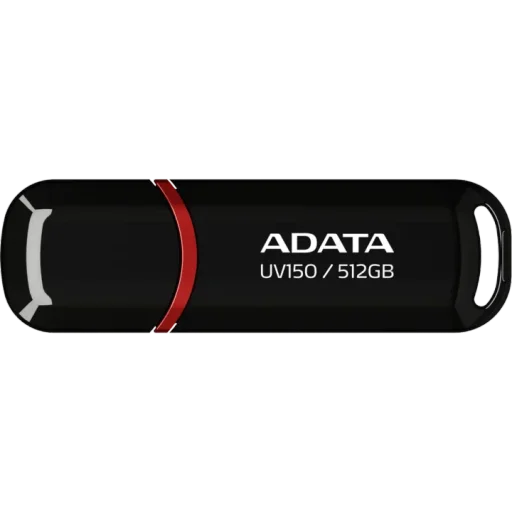 ADATA UV150 USB 3.2 Flash Drive Classic Cap – 512GB / Black ADATA UV150 USB 3.2 Flash Drive Classic Cap – 512GB / Black