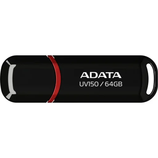 ADATA UV150 USB 3.2 Flash Drive Classic Cap – 64GB / Black ADATA UV150 USB 3.2 Flash Drive Classic Cap – 64GB / Black
