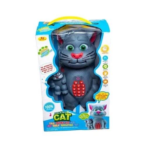 لعبة توم المتحدث التفاعلية للأطفال (مع قطة صغيرة) Big Talking Tom Cat with Kid Interactive Educational Toy