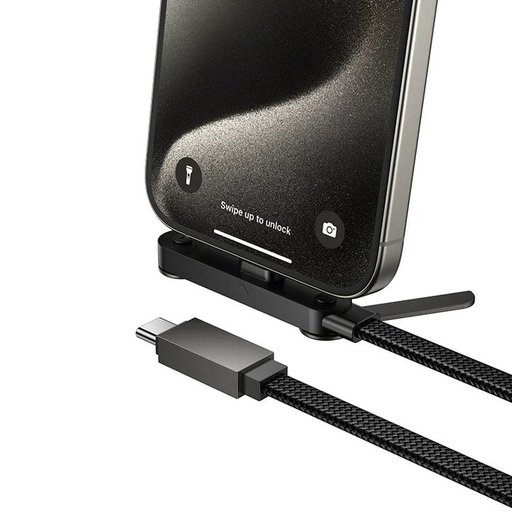 كيبل hoco U150 FlexStand من Type-C إلى Type-C بقوة 60W مع ستاند قابل للطي مدمج لمشاهدة الجوال أثناء الشحن hoco U150 60W USB-C Cable Stand