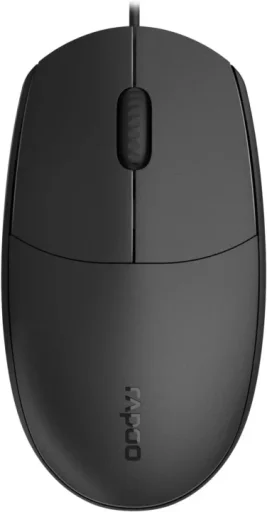Rapoo N100 Wired Mouse, Black 3-Button USB Wired Computer Mouse for Mac PC Rapoo N100 Wired Mouse, Black 3-Button USB Wired Computer Mouse for Mac PC
