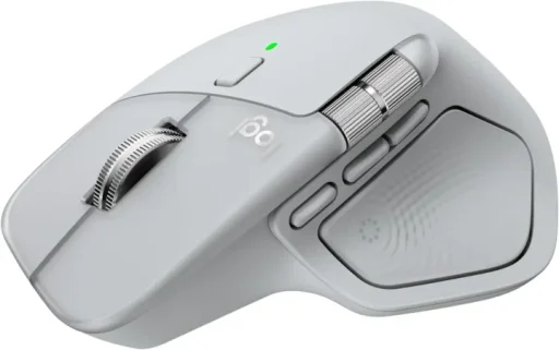 Logitech MX Master 4 Advanced Wireless Mouse , Customizable Haptic Feedback , Actions Ring Shortcuts , 8,000 DPI Darkfield Sensor , MagSpeed Scrolling , Bluetooth & Logi Bolt , Pale Grey Logitech MX Master 4 Advanced Wireless Mouse , Customizable Haptic F