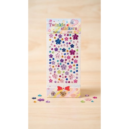 فصفصة ورقة ملصقات الجواهر والكرستال اللامعة لتزيين الحرف اليدوية والبنات Twinkle Fashion Jewel Stickers & Crystal Rhinestones Craft Sheet