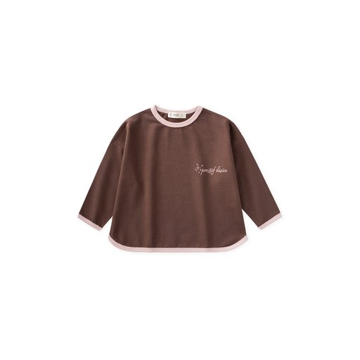 تيشيرت أطفال بأكمام طويلة وقصة واسعة، موسمي، بني - 2-8 سنوات Kids' Loose Fit Long Sleeve Seasonal T-Shirt, Brown - Ages 2-8