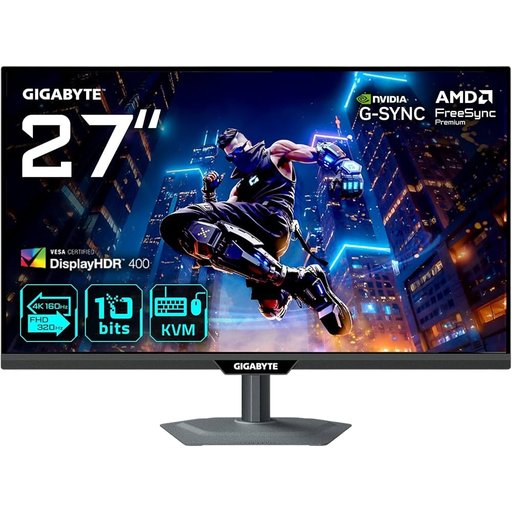 شاشة ألعاب جيجابايت M27UP مقاس 27 بوصة بدقة 4K ومعدل تحديث 160Hz GIGABYTE M27UP 27" 4K UHD 160Hz SS IPS Gaming Monitor