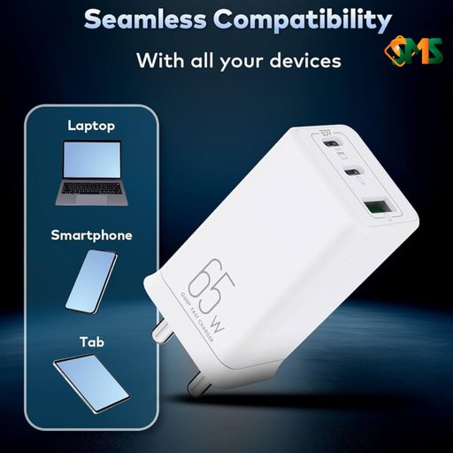 شاحن ايتل بقوه 65W itel 65W Triple-Ports GaN Charger