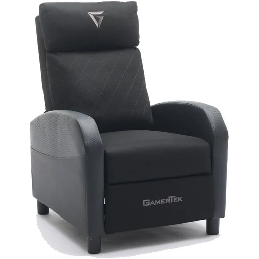 قنفة وأريكة ألعاب غيمرتك فورتريس الجلدية للاسترخاء – أبيض وأسود GamerTek Fortress Gaming Sofa (White & Black)