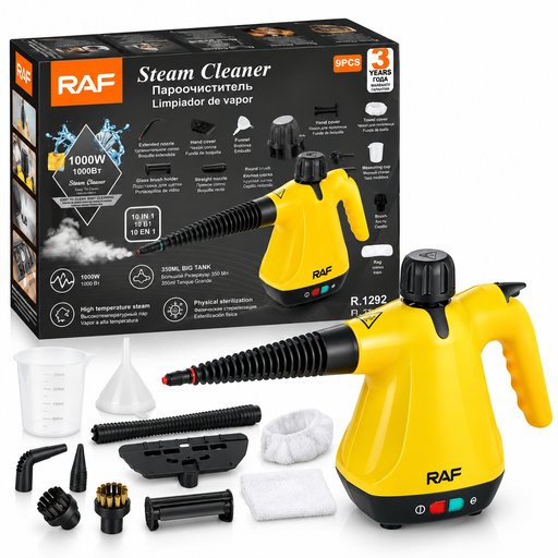 جهاز تنظيف بالبخار راف 1000 واط موديل R.1292 RAF Steam Cleaner 1000W R.1292