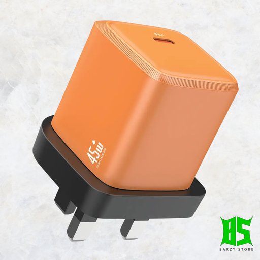 شاحن جداري غان سريع جرين ليون جي سيريز بقوة 45 واط بمنفذ تايب سي - Green Lion G-Charge Series UK Plug GaN Wall Charger USB-C PD 45W