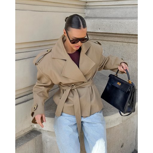 جاكيت ترنش قصير short trenchcoat