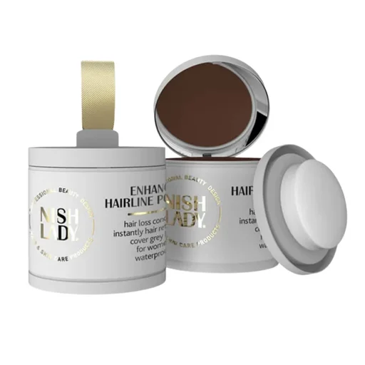 نيش لدي بودرة بودرة خافي عيوب وتحديد خط الشعر بني متوسط Nish lady Enhance Hairline Powder Medium Brown