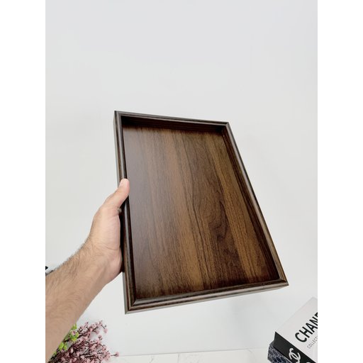 سيت صواني خشب ثنائي لون داكن Dual Wood Set..