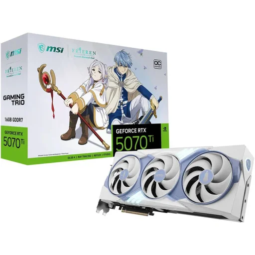 بطاقة شاشة إم إس إي جيفورس RTX 5070 Ti إصدار فريرين بسعة 16 جيجابايت GDDR7 MSI GeForce RTX 5070 Ti 16G FRIEREN EDITION OC Graphics Card