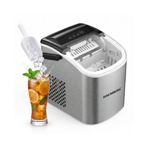 صانعة ثلج كهربائية هاوسبيرغ Hausberg بسعة 1.2 لتر – فضي Hausberg HB-6019IN Electric Ice Maker - 1.2 Liters - Silver