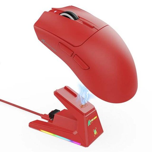 فأرة ألعاب لاسلكية أتاك شارك اكس 1 - Attack Shark X1 Red Attack Shark X1 Wireless Gaming Mouse – Red