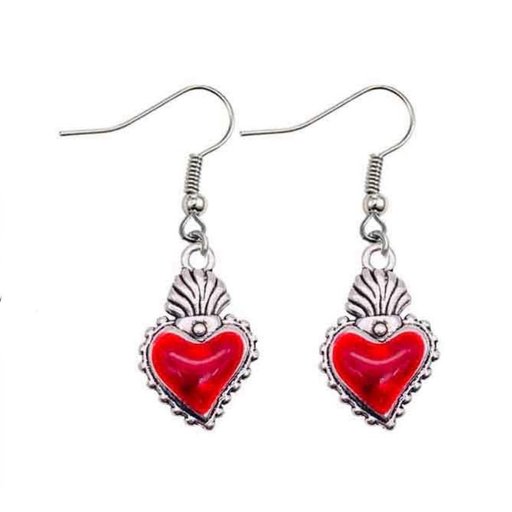 تراجي قلب الحب الافريقي African love heart earrings