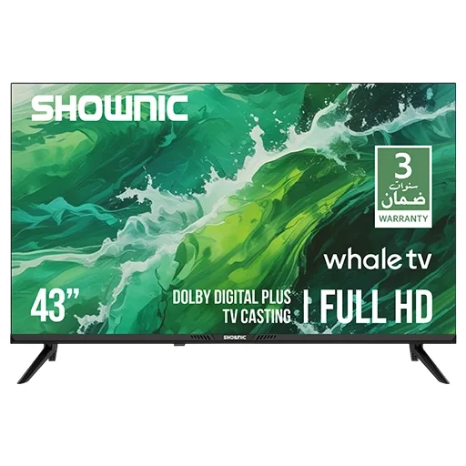 تلفزيون شونك الذكي TS-43AFHWD - شاشة 43 إنج بدقة FHD- نظام ويل TV 3 الذكي - تقنية دولبي ديجيتال بلس - فلتر ضبط الألوان - أسود SHOWNIC