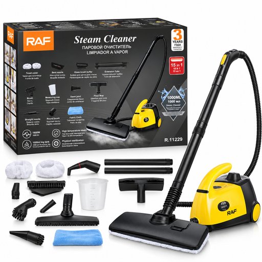 جهاز تنظيف بالبخار راف 15 في 1 بقوة 1800 واط موديل R.11229 RAF 15-in-1 Steam Cleaner 1800W R.11229