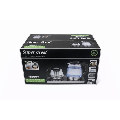 طقم غلاية وشاي سوبر كريست SCT-4006-2 Super Crest Tea Tray Kettle Set SCT-4006-2