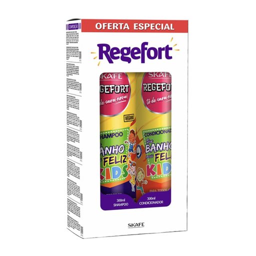 شامبو وبلسم للأطفال سكايف ريجيفورت Skafe Regefort Que Banho Mais Feliz Kids Shampoo & Conditioner Kit