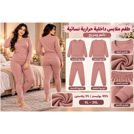 طقم ملابس داخلية حرارية نسائي 3640-1 3640-1 Women's Thermal Underwear Set
