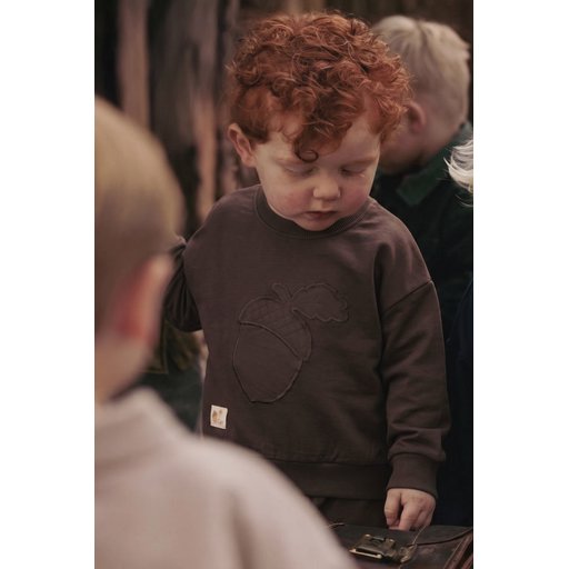 سويتشيرت موسمي خفيف للأطفال 1-7 سنوات - بني Kids' Lightweight Seasonal Sweatshirt 1-7 Years - Brown