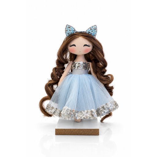دمية قماشية فاخرة مصنوعة يدوياً Handmade Fabric Fashion Doll
