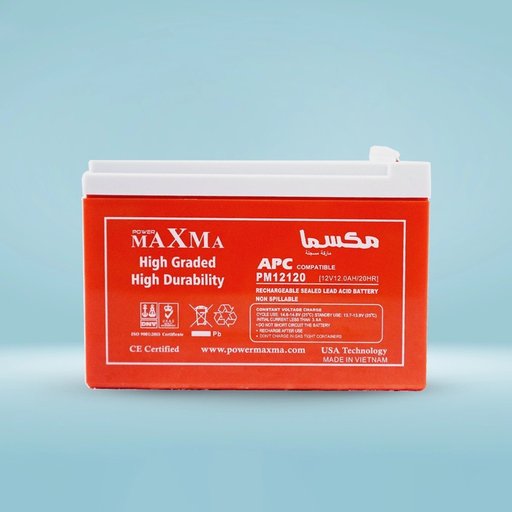 بطارية ماكسما 12 فولت 9 أمبير ساعة قابلة للشحن لأجهزة UPS MAXMA Battery 12V 9Ah Rechargeable UPS Battery